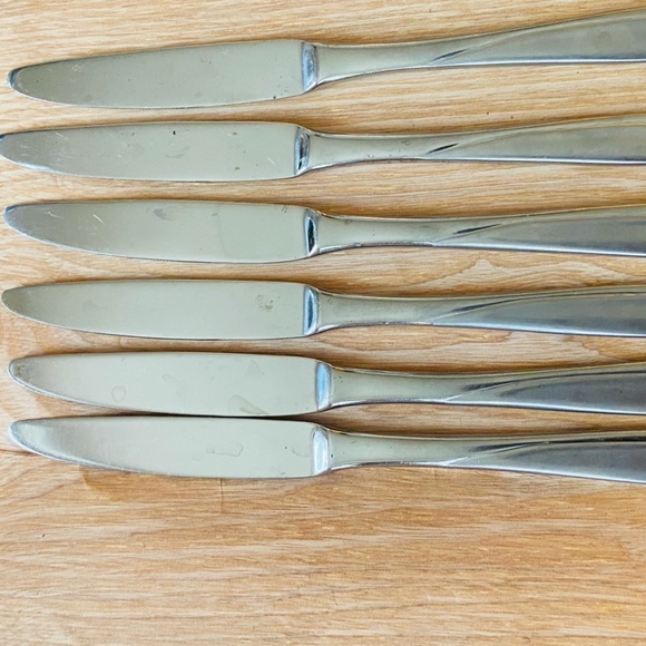 Pfaltzgraff MCM Satin Echo 6 Piece Knives Flatware Stainless Steel Set - Picture 4 of 5